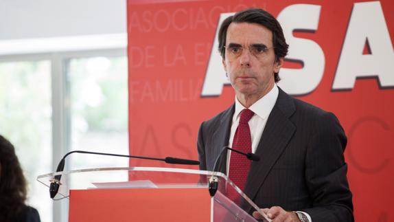 Aznar, durante su conferencia. 