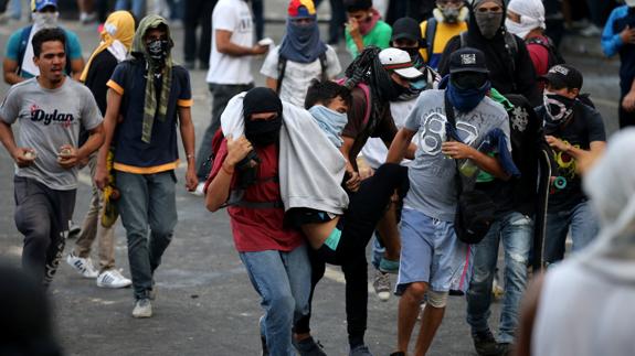 Protestas contra el Gobierno de Maduro en Caracas.