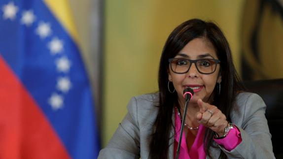 Delcy Rodríguez, canciller venezolana.