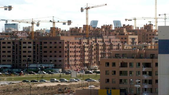 Construcción de viviendas en Madrid.