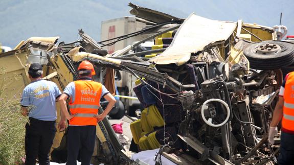 Imagen del vehículo siniestrado.