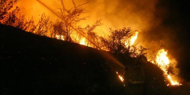 Foto de archivo del incendio de Pajariel