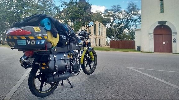 Imagen de la moto que utilizará el aventurero leonés.