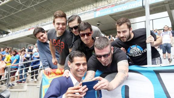 Fernando Hierro, en su presentación como entrenador del Real Oviedo.