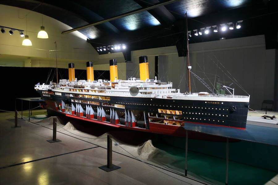 Maqueta del Titanic, en la exposición del Palacín.