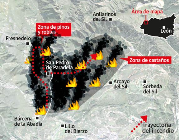Dan por extinguido el incendio del Bierzo tras tres días de actividad