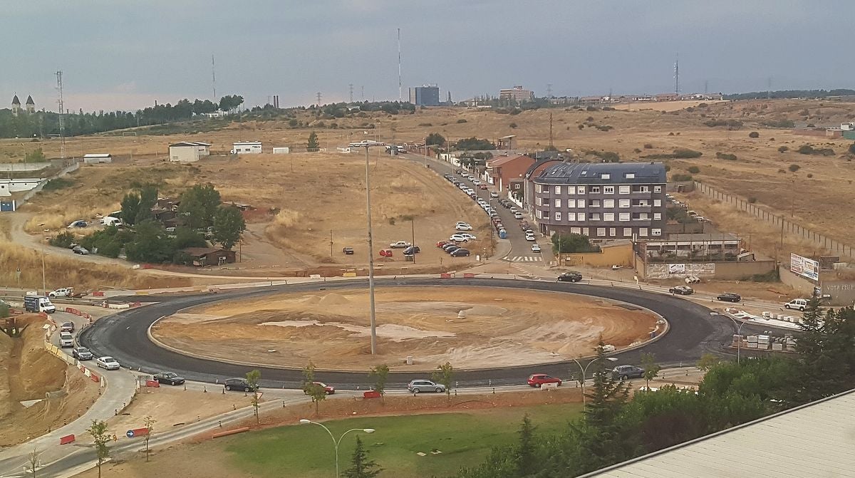 Imagen de la nueva rotonda en el Hospital de León.