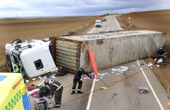 Accidente en la CL-613.