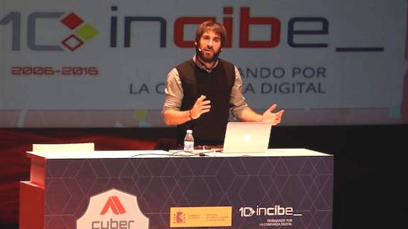 El leonés Rubén Santamarta, en el Cybercamp. 