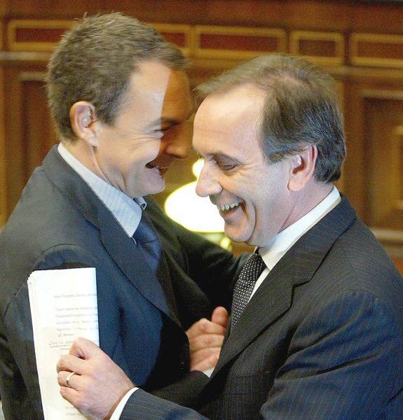 Zapatero y Alonso, amigos y compañeros de partido. 