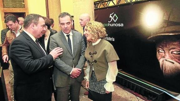 Isaac Pola, Vicente Domínguez y Teresa Mallada. 