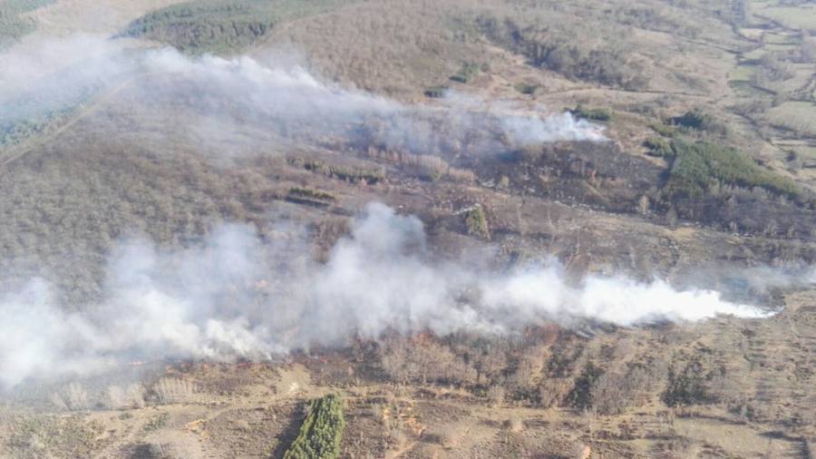 Incendio en Valporquero de Rueda. 