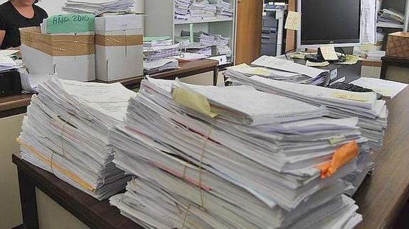 Documentos en un juzgado con 'papel cero'.