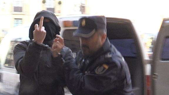 Miguel Ángel Muñoz, este miércoles, a su llegada a la Audiencia.