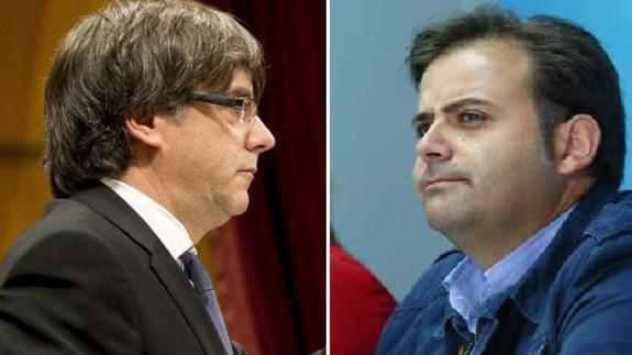 Carles Puigdemont y Tino Rodríguez.