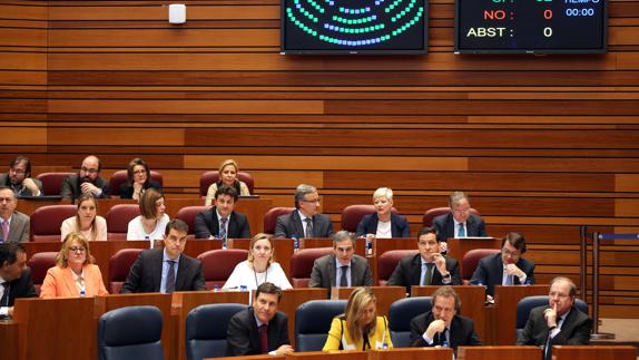 Votación en el Pleno de las Cortes.