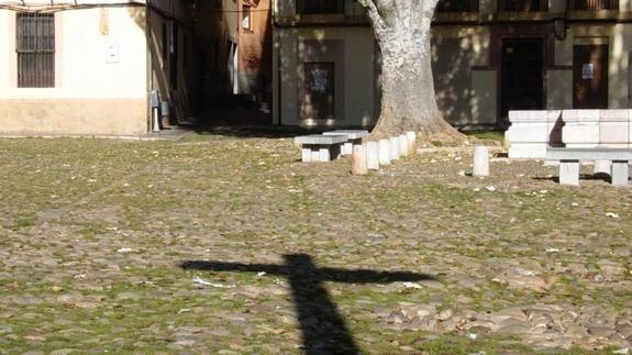 Imagen de la plaza del Grano antes del comienzo de las obras.