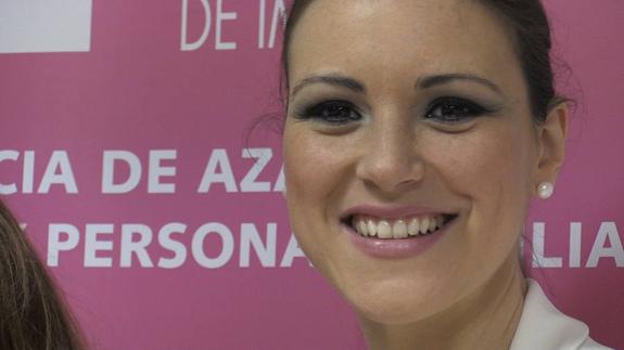 Maria Jesús Ruiz, miss España 2004, durante la presentación del acto.