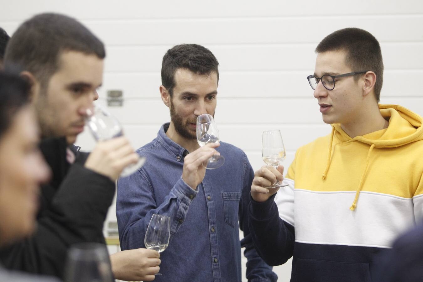 Diecisiete jóvenes de muy diversas procedencias aprenden a elaborar sus primeros vinos en la bodega universitaria del grado de Enología