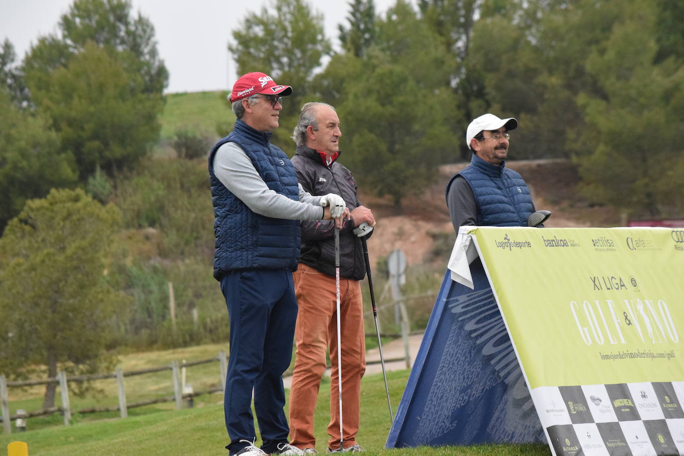 Imágenes de los jugadores durante el Torneo Viña Ibalba, de la Liga de Golf y Vino.