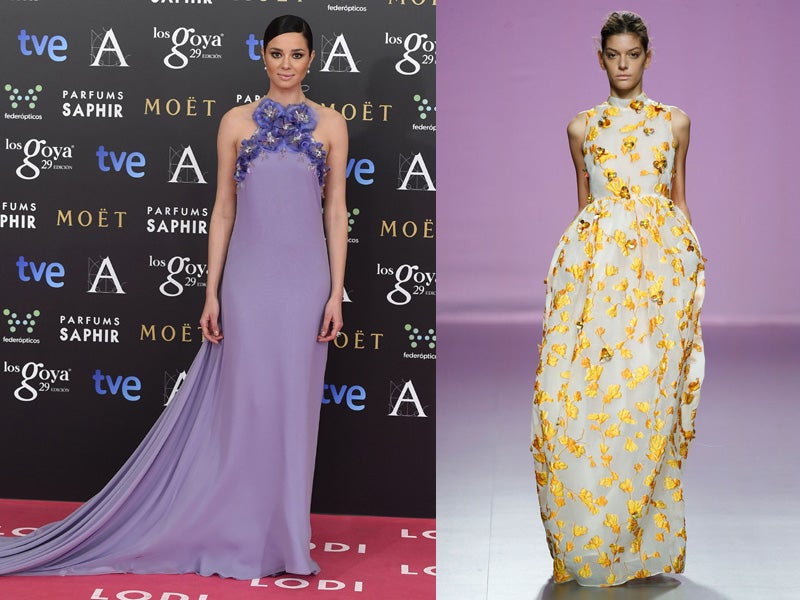 Triunfó en la alfombra roja del 2015 con un look de The 2nd Skin Co. y podria repetir hazaña con otra de las creaciones de Alfredo Murrillo y Juan Carlos Fernández.