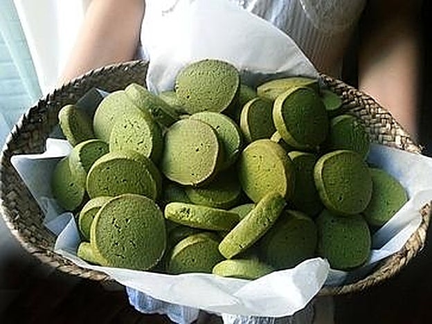 Galletitas de matcha.