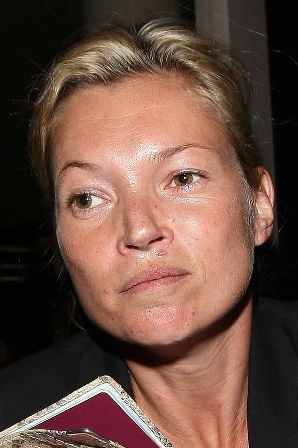 Kate Moss en una imagen con la cara lavada.