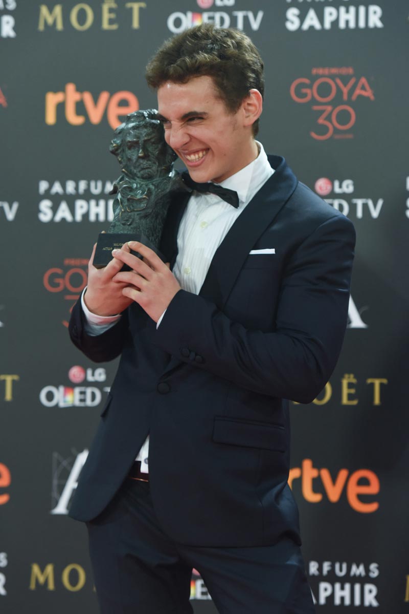 Miguel Herrán, malagueño de 19 años, Mejor actor revelación por 'A cambio de nada'.