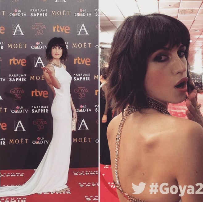 Nerea Barros compartía un collage del photocall.