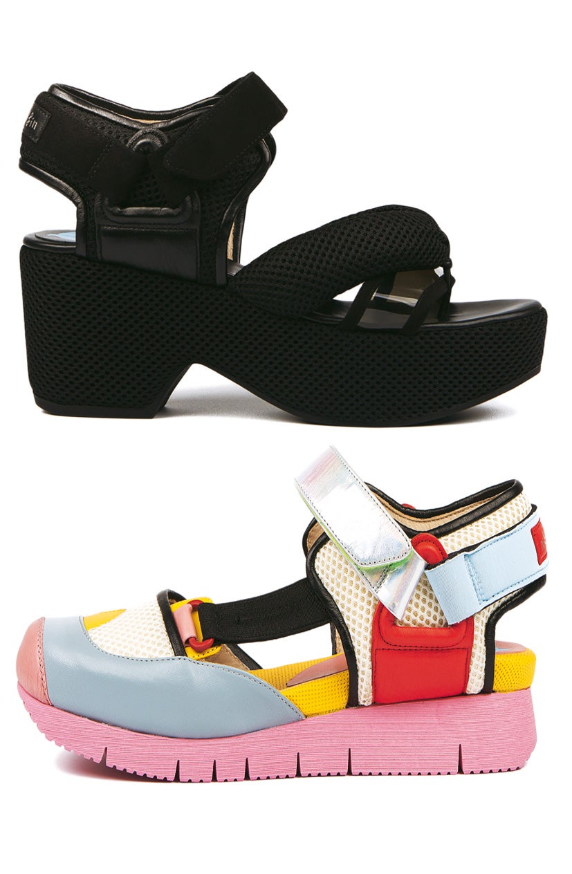 Se llaman Nippon y Bambi y son los dos diseños de Davidelfin para Unisa. El primero está inspirado en las sandalias de las geishas; el segundo es una reinterpretación de la estética pop que mezcla sandalia y zapatilla. Ambos tienen versión en negro o de colores, y son de edición limitada. (Nippon, Bambi)