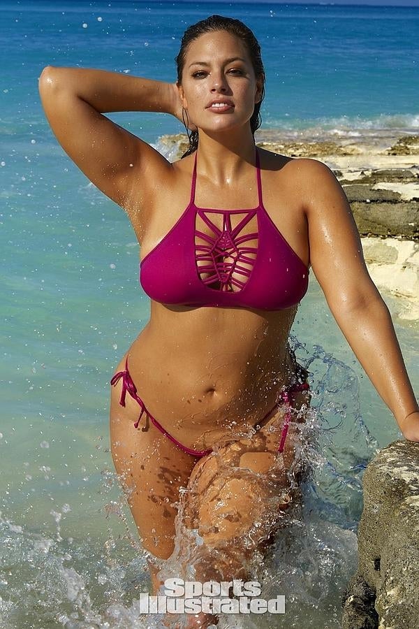 Ashley Graham lleva bikini de Rebecca Virtue para Sports Illustrated Rebecca Virtue Swimsuit Special 2016.
