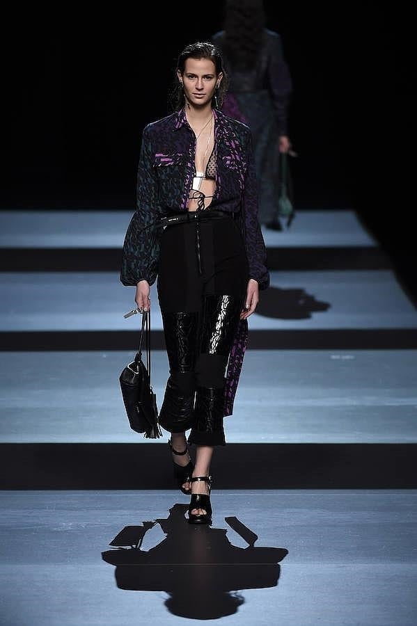 Chaqueta estampada con mangas campana.