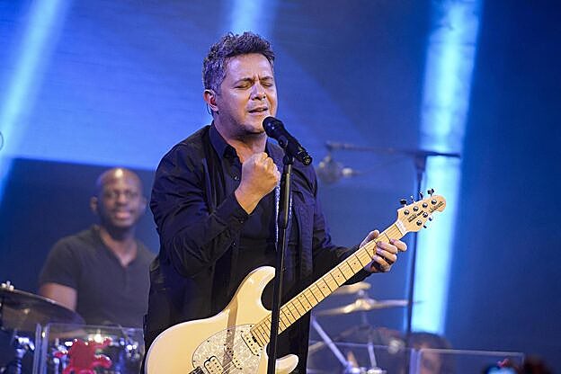 Alejandro Sanz durante un concierto celebrado en Madrid.