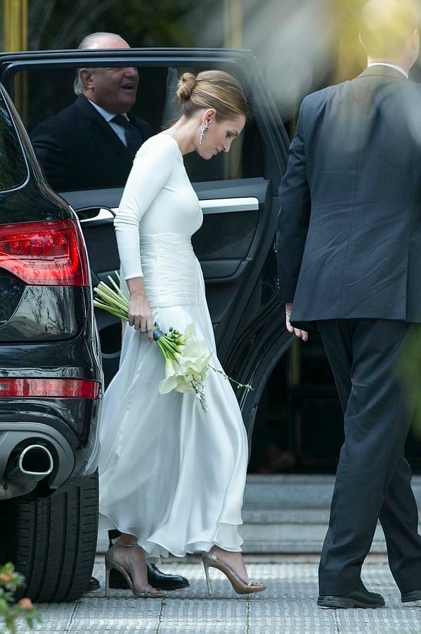 Detalle del diseño de Isabel Nuñez que lució Andrea el día de su boda