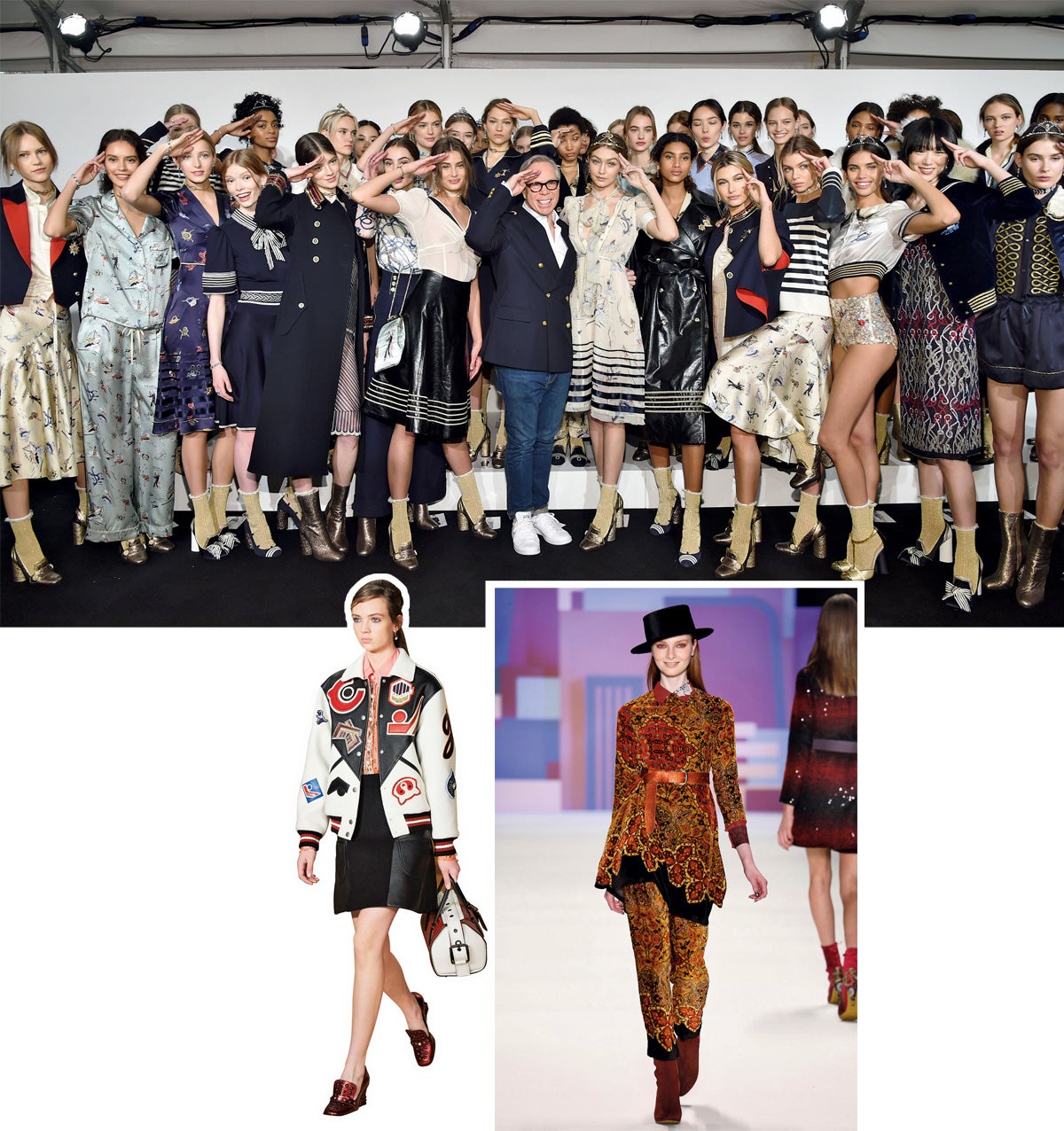 Primero fueron Tom Ford y Christopher Bailey (Burberry) quienes anunciaron que,a partir de septiembre, sus desfiles no mostrarán la ropa que saldrá a la calle seis meses después, como ocurre ahora, sino que la venderán de forma inmediata. Y otro peso pesado de la moda se ha unido a ellos: Tommy Hilfiger. ¿Las razones? Combatir los plagios que aparecen en el mercado meses antes que los originales, satisfacer la necesidad inmediata de los milennials... Hilfiger hará dos colecciones: una con Gigi Hadid (instantánea) y otra que mostrará a la prensa pero no dejará fotografiar. En Nueva York se acaban de ver las propuestas de otoño, ¿cambiarán otras firmas de sistema? (Tommy Hilfiger, con Gigi Hadid y el resto de modelos de su desfile O/I 2016; Coach, Desigual)