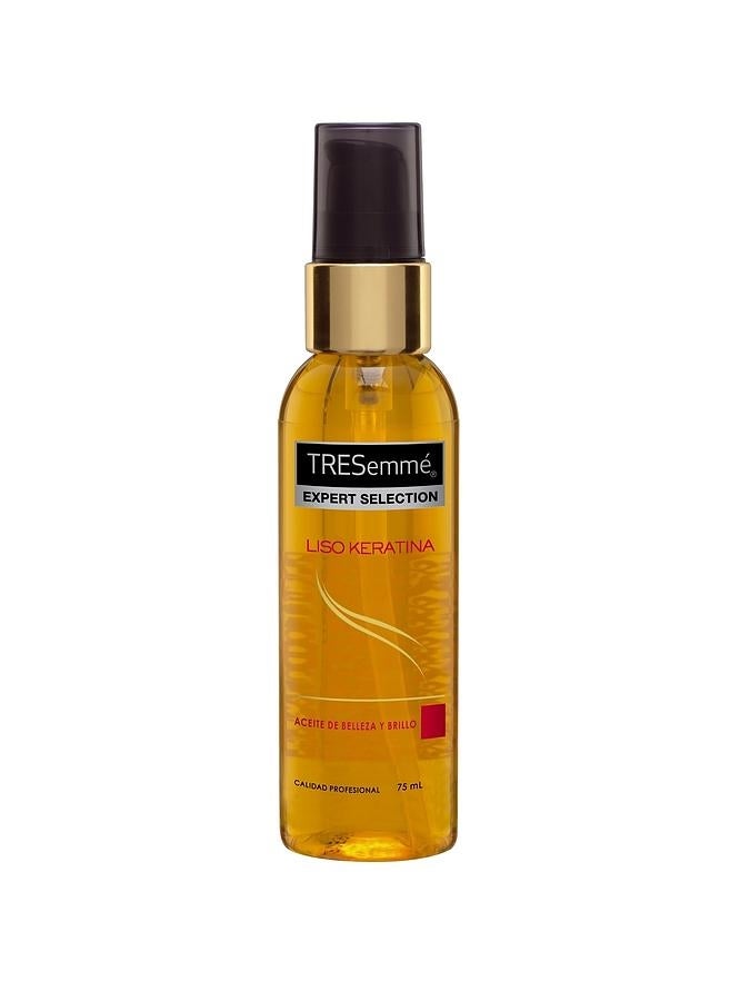 Sobre cabello seco o mojado, el aceite transforma instantáneamente tu cabello. Un producto imprescindible que restaura la keratina para un cabello liso, manejable y lleno de brillo. (Precio: 5,90€, 75 ml).