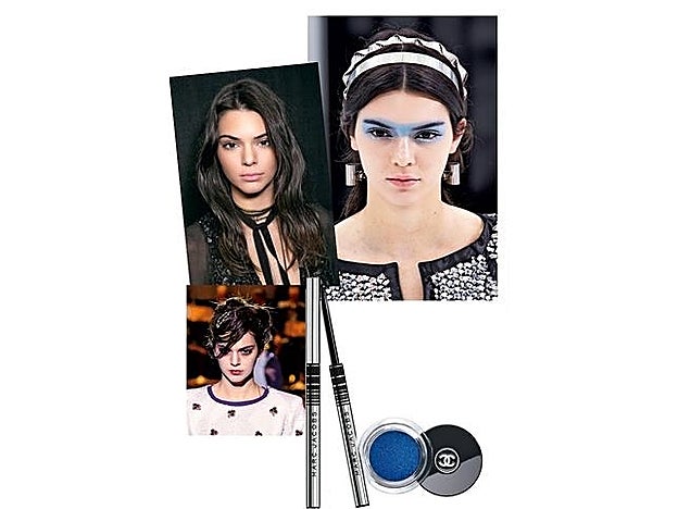 Lápiz de ojos Fineliner Enamored Blacquer, de Marc Jacobs (19,50 €). En Sephora. Sombra de ojos Illusion DOmbre, en tono Ocean Light, de Chanel (31 €).