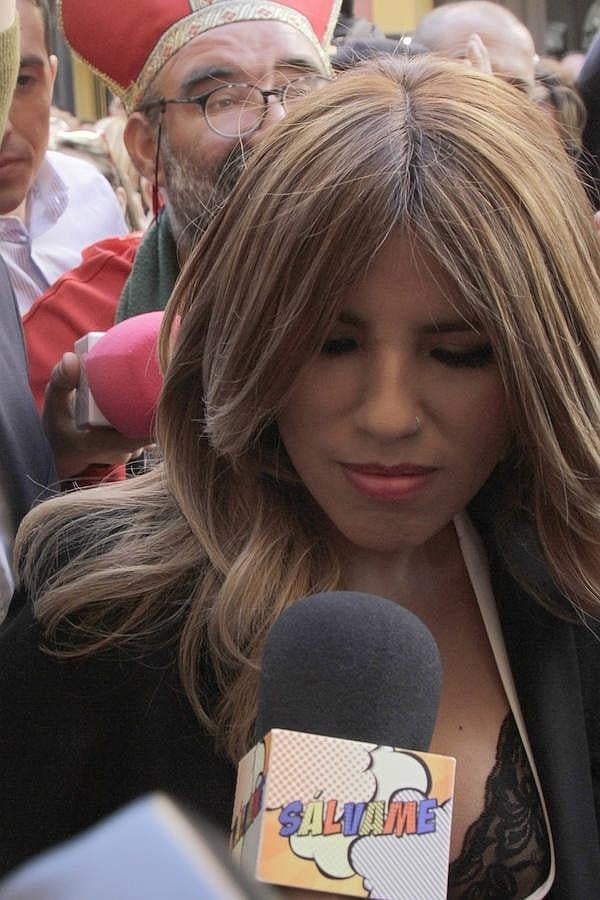 Chabelita a su llegada a la ceremonia en Sevilla.