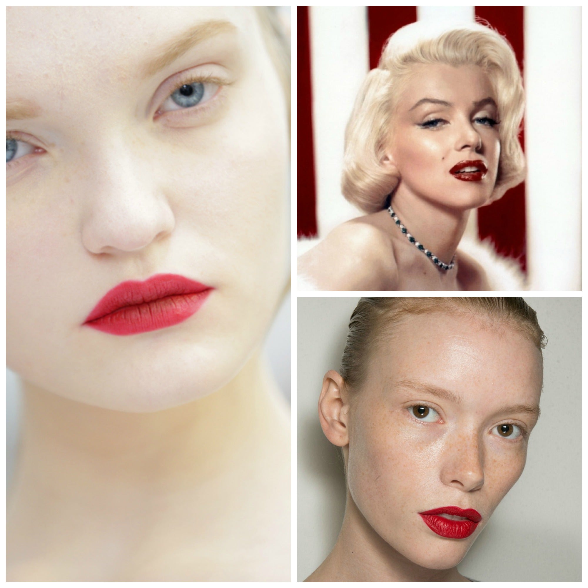 Marilyn Monroe y su sensual forma de llevar los labios, en un rojo fulgurante, ha servido de idea para vestir los labios de las modelos de Dior en el desfile de París y de Jason Wu en la pasarela de Nueva York.