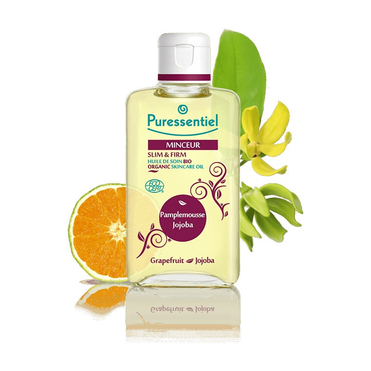 Aceite de tratamiento y masaje ecológico, libre de conservantes, drenante, reafirmante y desinfiltrante que estimula la renovación del tejido cutáneo y devuelve la elasticidad y firmeza de las pieles flácidas. Contiene pomelo y jojoba. (Precio: 21€).