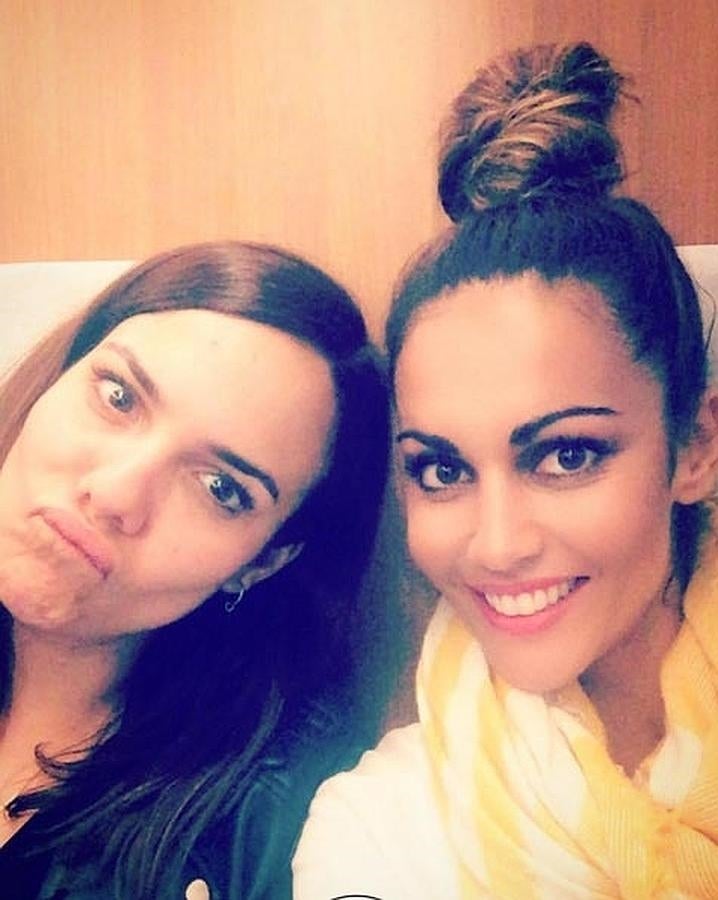 Lara Álvarez tras una sesión de trabajo.