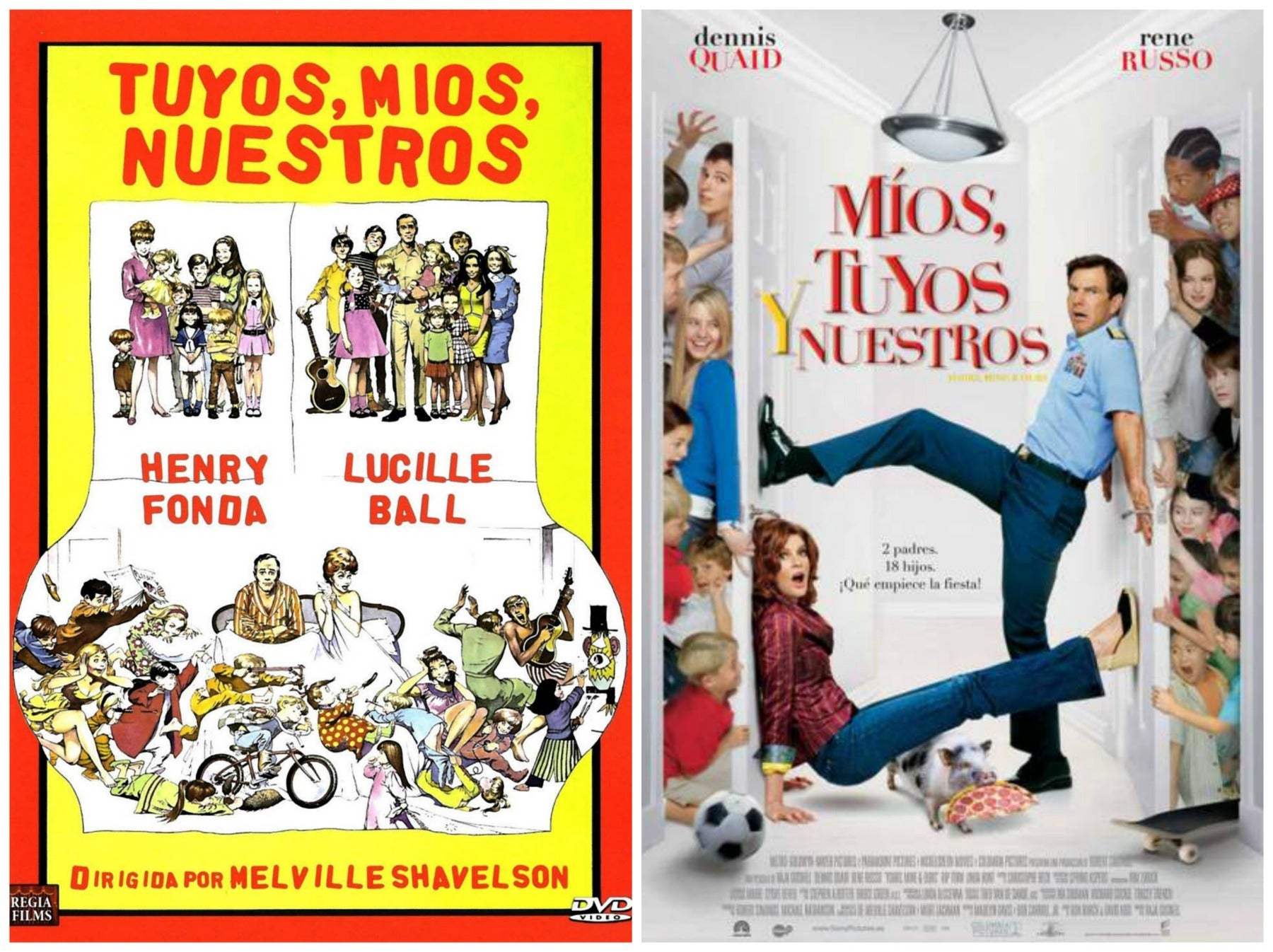 Dos padres, 18 hijos en total, y una nueva familia en comun. Una familia muy actual, aunque la primera versión sea de 1968.