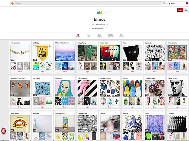 Detalle de la cuenta de Minieco en Pinterest
