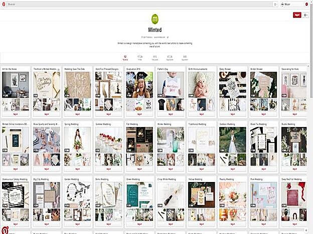 Minted, un 'must' en Pinterest si estás buscando inspiración para la decoración de tu boda.