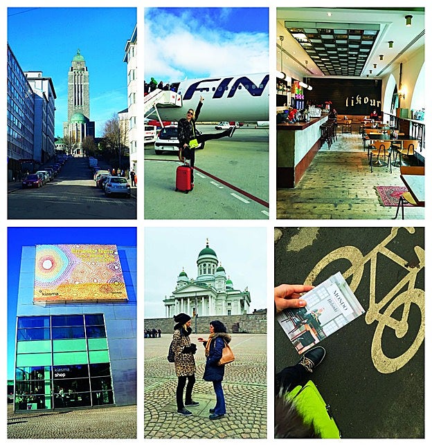 Galería. El famoso Kiasma, el Museo de Arte Contemporáneo de Helsinki. Calle del barrio de Kallio. Plaza del Senado con la catedral blanca luterana en el fondo. Restaurante The Cock y a punto de coger el avión.