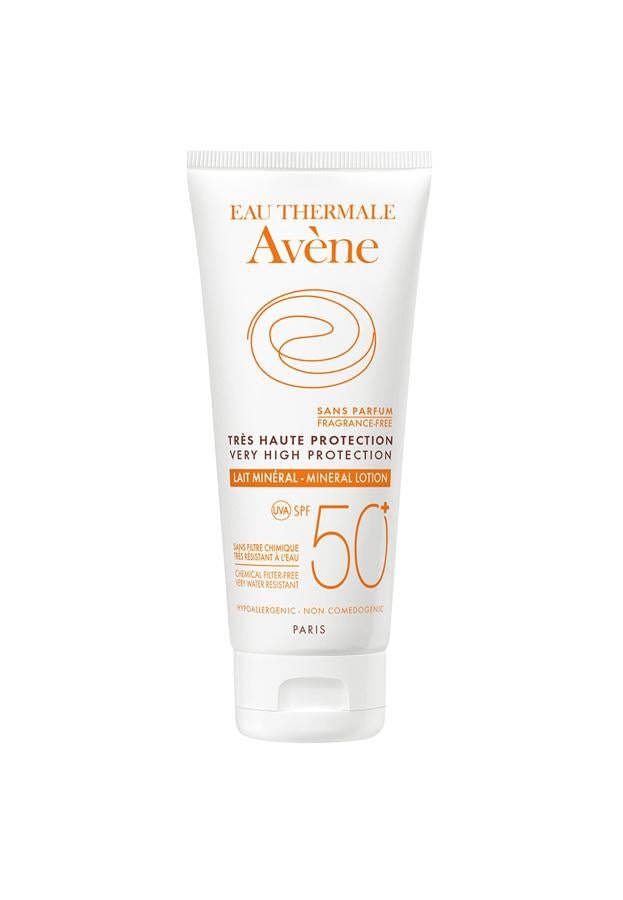 Muy alta protección de las pieles intolerantes o fragilizadas. Eficaz contra el conjunto de la radiación solar (UVB-UVA largos y cortos). Certificado UVA conforme. Fotoestable. Sin filtro químico. Sin perfume. Sin parabenos. (18,50€)