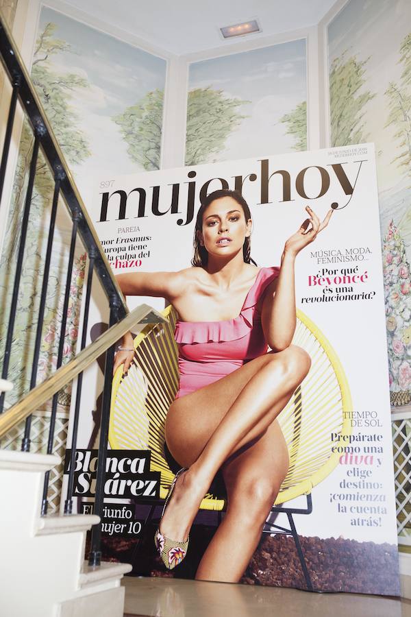 El Hotel Orfila de Madrid, que ha acogido la quinta edición de los Premios Motor, decorado con algunas de las portadas emblemáticas de la revista como ésta de Blanca Suárez.