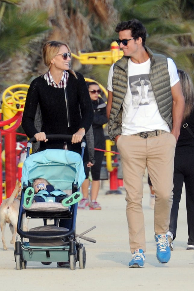La ya expareja pasea con Lucas, el hijo de la modelo.