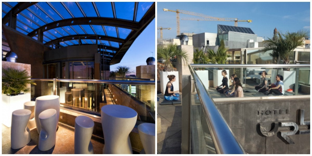 La terraza de uno de los hoteles más exclusivos del país, el Hotel Urban (Carrera de San Jerónimo, 34, Madrid) ofrece además de una carta renovada de coctelería donde se plasma el espíritu del hotel con sugerencias delicadas, sutiles y capaces de despertar sensaciones, una oferta 'healthy' inigualable en su azotea: clases de yoga dirigidas a todo el público e impartidas por la 'yoggi' y 'youtuber' Marta Nieto.