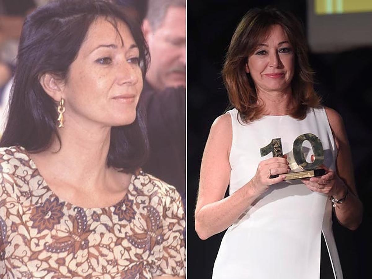 Una de las decanas de nuestra tele ha cambiado como pueden observar: a la izda., Ana Rosa en una foto de finales de los 80; a la dcha., recogiendo el Premio Lifestyle el pasado 8 de junio.